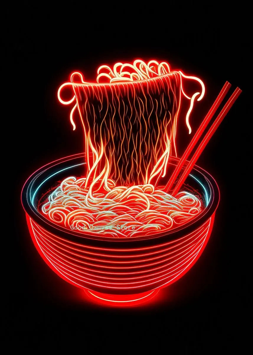 Neon Food Canvas Art
