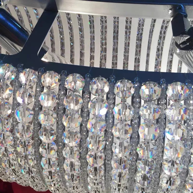 DecorBites™ Crystal Circle Chandelier Pendant Lamp for Modern Luxury Living Room Decor