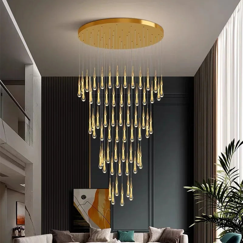 DecorBites™ Crystal LED Chandelier: Elegant Lighting for Home, Restaurant, and Bar