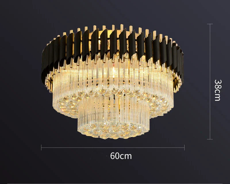 Crystal Round Ceiling Chandelier