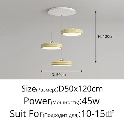DecorBites™ Circular Modern Chandelier Pendant Light Dimmable Indoor Lamp for Dining & Kitchen Island