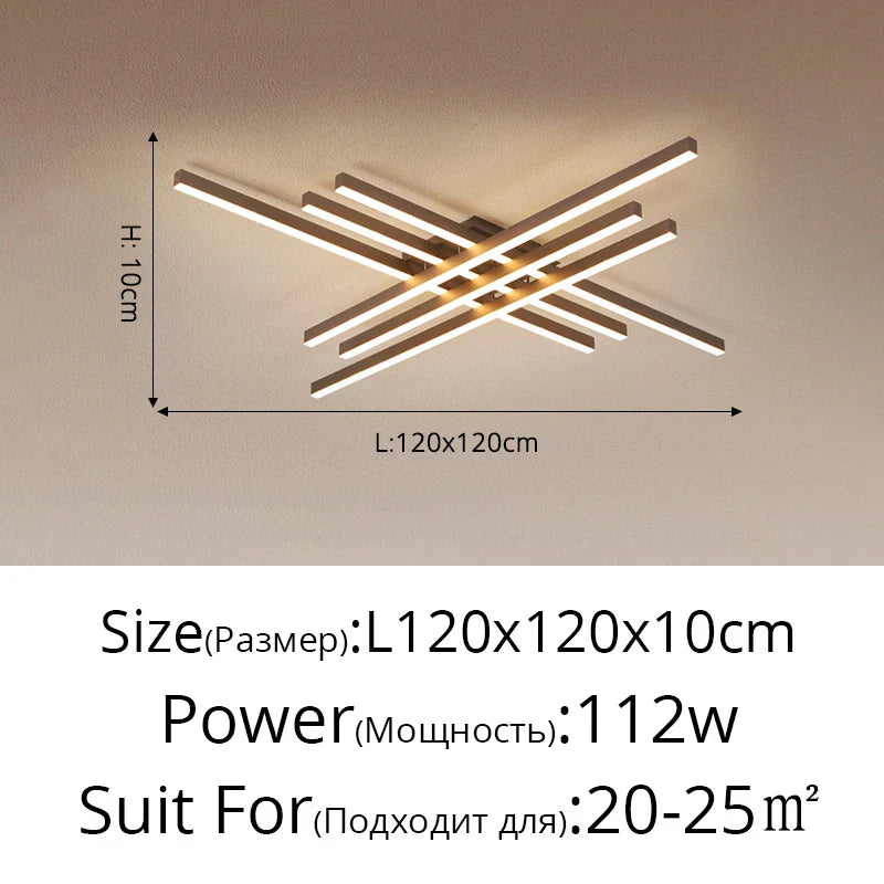 Gold Black Acrylic Chandelier 6-Head For Bedroom