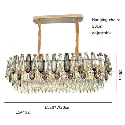DecorBites™ Crystal Modern Pendant Light: Luxury Indoor Fixture for Home Decor