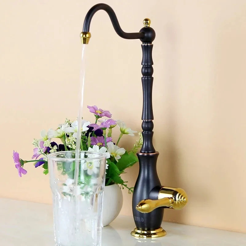 Gold Rotating Kitchen Faucet