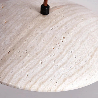 DecorBites™ Cream Stone Wood Chandelier Pendant Lamp for Bedroom - Danish Style Atmospheric Lighting