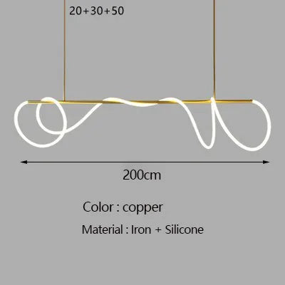 Chrome Hose Pendant Chandelier
