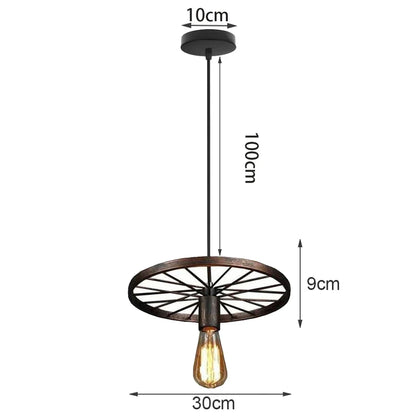 Industrial Vintage Black Iron Pendant Light