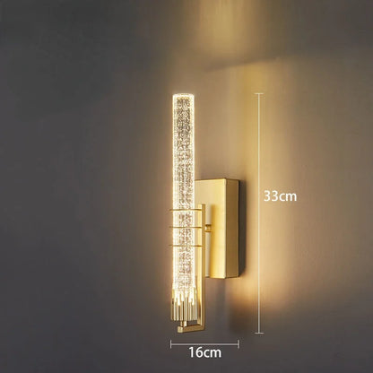 DecorBites™ Crystal Wall Light: Modern LED Long Lamp for Bedrooms, Living Rooms, and Stairs