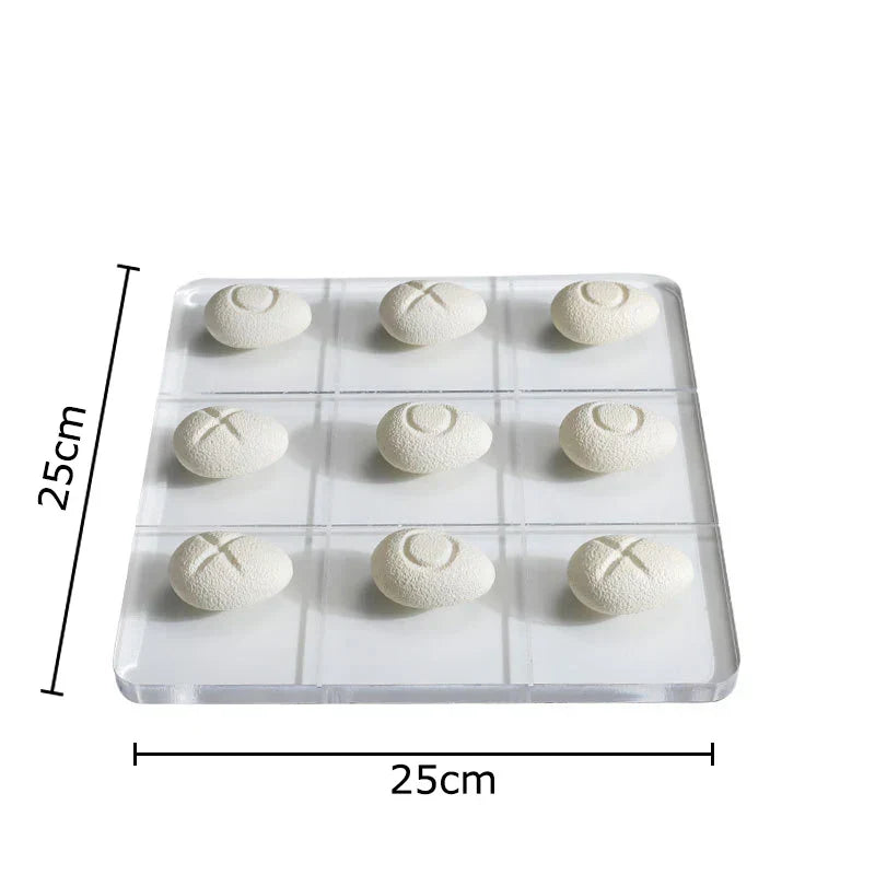 DecorBites™ Acrylic Tic-Tac-Toe Chessboard Set with Resin Pieces