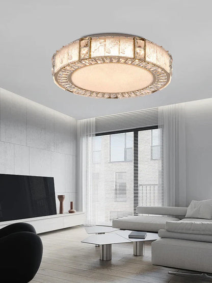 DecorBites™ Crystal Glass Luxury Ceiling Chandelier - Gold LED Home Decor