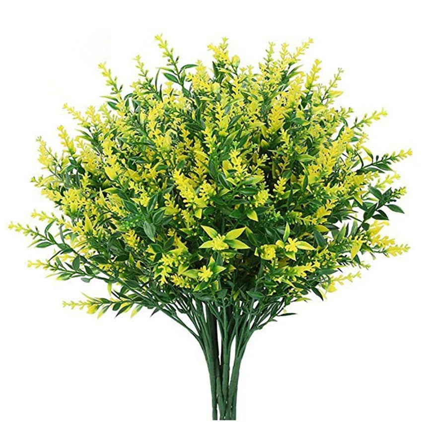 Lavender Plastic Grass Bouquet
