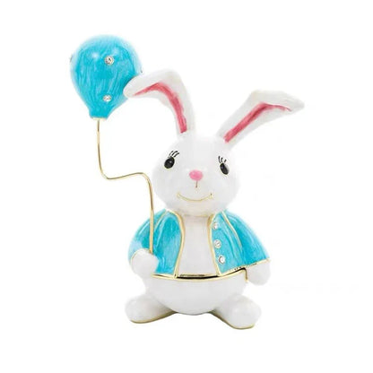 DecorBites™ Crystal Animal Figurines Trinket Box Hand Painted Ring Holder Dresser Decor Wedding Gift