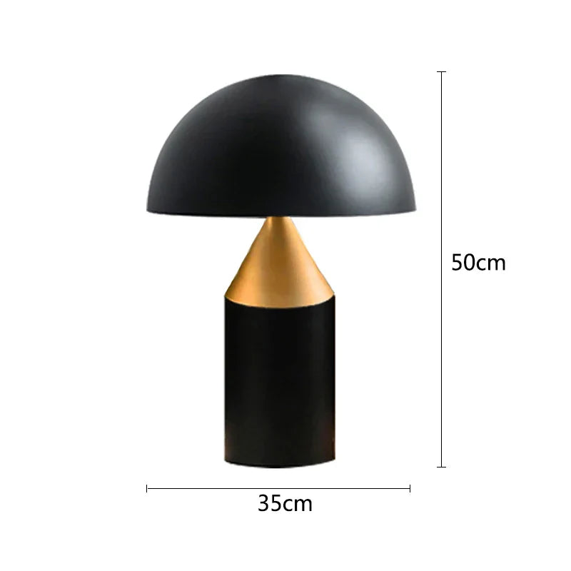 Gold Iron Mushroom Lamp