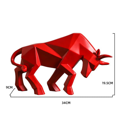 DecorBites™ Geometric Bison Sculpture Resin Home Office Modern Decor Tabletop Figurine