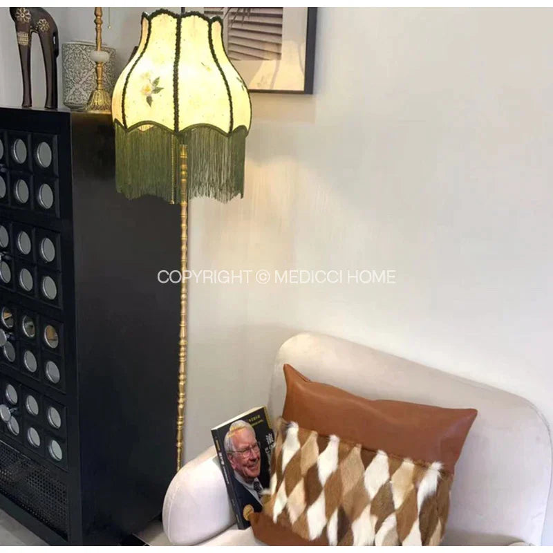 Camellia Jacquard Bell Lampshade