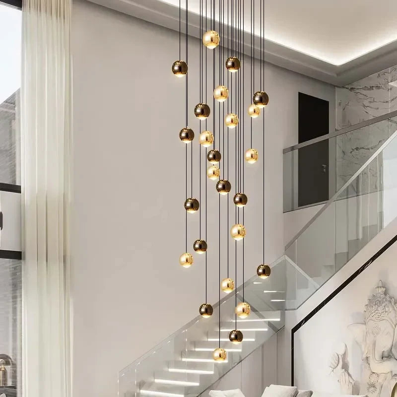 Gold Ball Crystal Chandelier