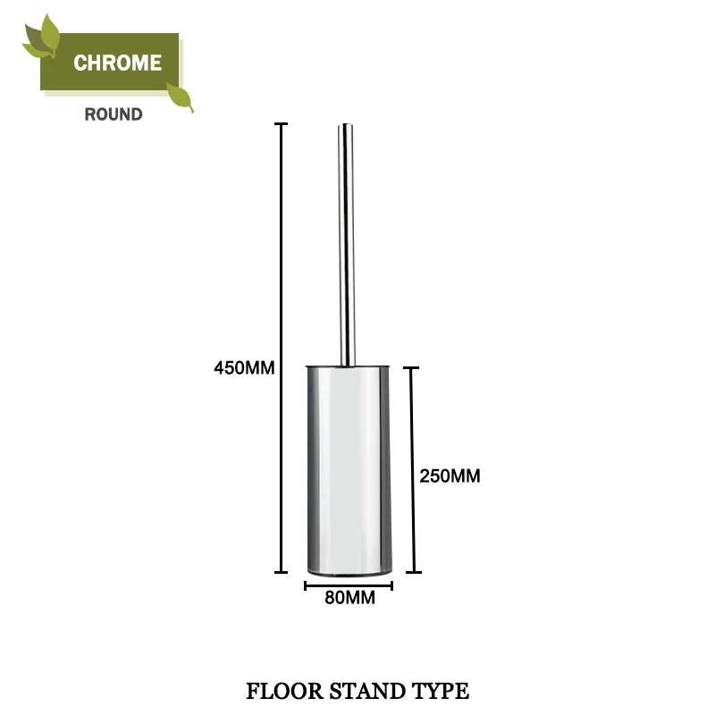 DecorBites™ Gold Toilet Brush Set with Wall Mount Holder