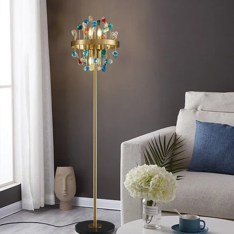DecorBites™ Colorful Crystal Chandelier LED Dining Room Lighting