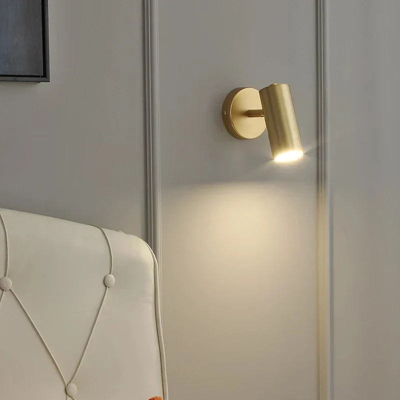 DecorBites™ Gold Iron Art LED Wall Lamp Modern Bedroom Living Room Light
