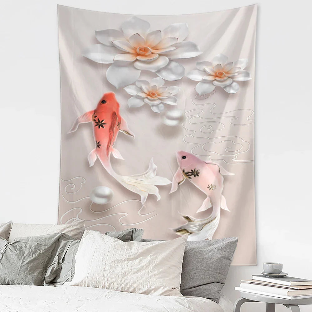 DecorBites™ Flying Crane Wall Hanging Tapestry for Home Retro Wall Decor