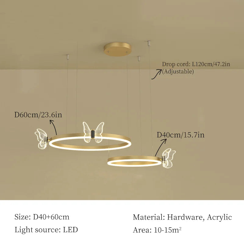 Modern Butterfly Pendant Light
