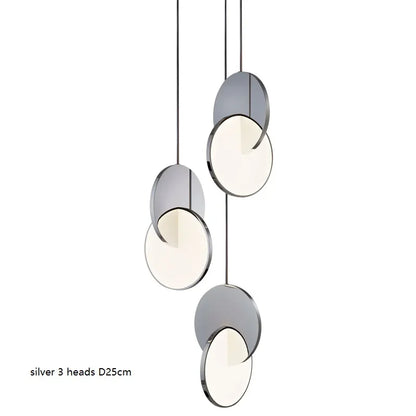 DecorBites™ Geometric Circle Gold Iron Pendant Light Chandelier