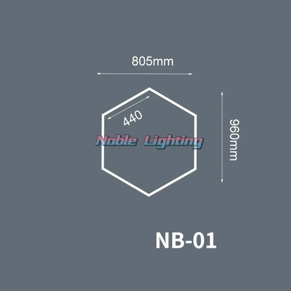 DecorBites™ Hexagon LED Ceiling Light for Barbershop and Garage Hair Salon