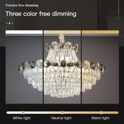 DecorBites™ Crystal Chandelier: Modern Nordic Luxury for Living Room, Dining Room, Bedroom