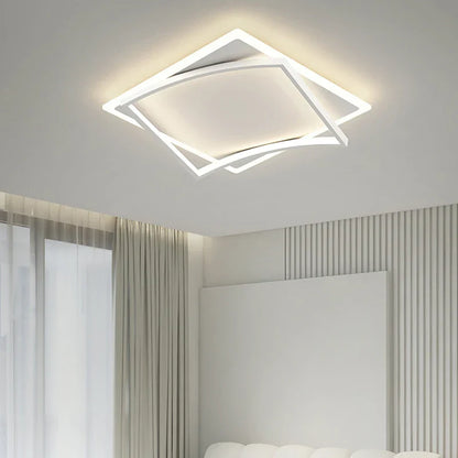 DecorBites™ Geometric Square LED Ceiling Light with Remote Control for Study Living Room Bedroom