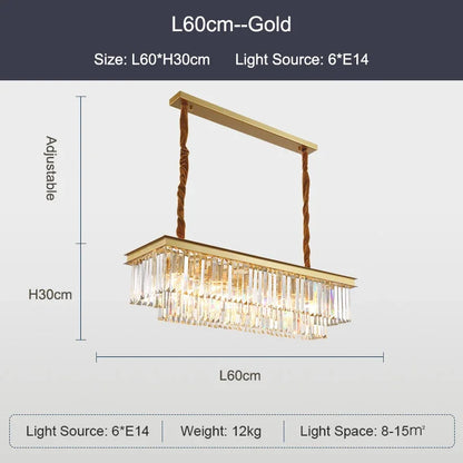 DecorBites™ Crystal Ceiling Chandelier: Modern Black Gold LED Pendant Lamp for Luxury Living Room