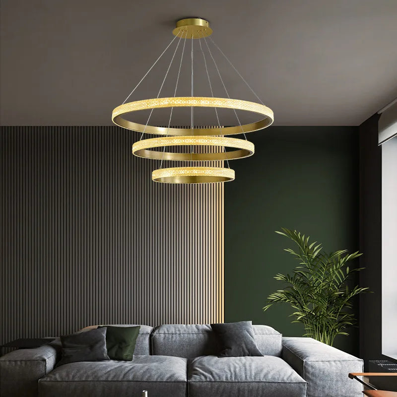 DecorBites™ LED Chandelier: Minimalist Modern Pendant Lamp for Home Lighting in Living, Dining, Kitchen & Bedroom