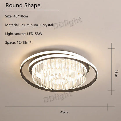 DecorBites™ Crystal Industrial Pendant Lamps Set for Modern Living Room Bedroom Kitchen Decor