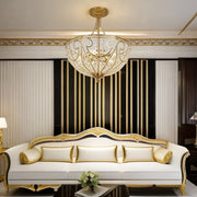 Retro Crystal Semi Chandelier