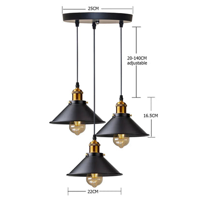 DecorBites™ Industrial Retro LED Hanging Chandelier Pendant Light for Home Dining, Bar, and Restaurant Décor