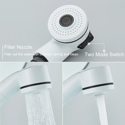 DecorBites™ Lift-Up Bathroom Sink Faucet Chrome Finish 360-degree Rotation Water Mixer