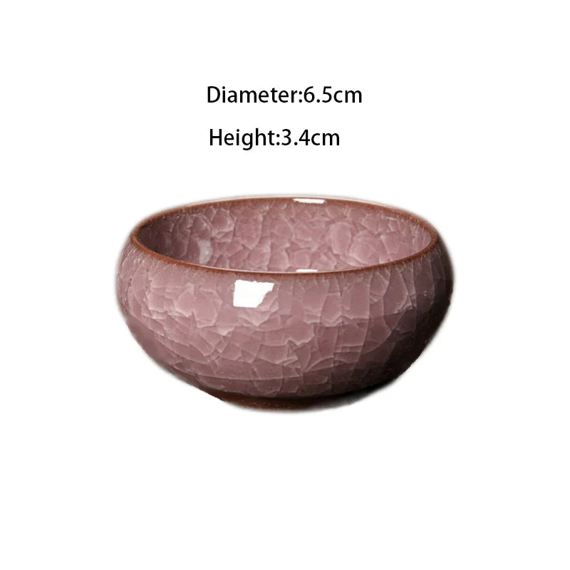 DecorBites™ Ice Cracking Ceramic Tea Cup Espresso Coffee Kung Fu Teacup Cute Cup