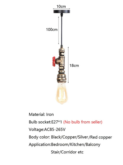 DecorBites™ Industrial Pipe Chandelier Light for Home Decor and Dining Room