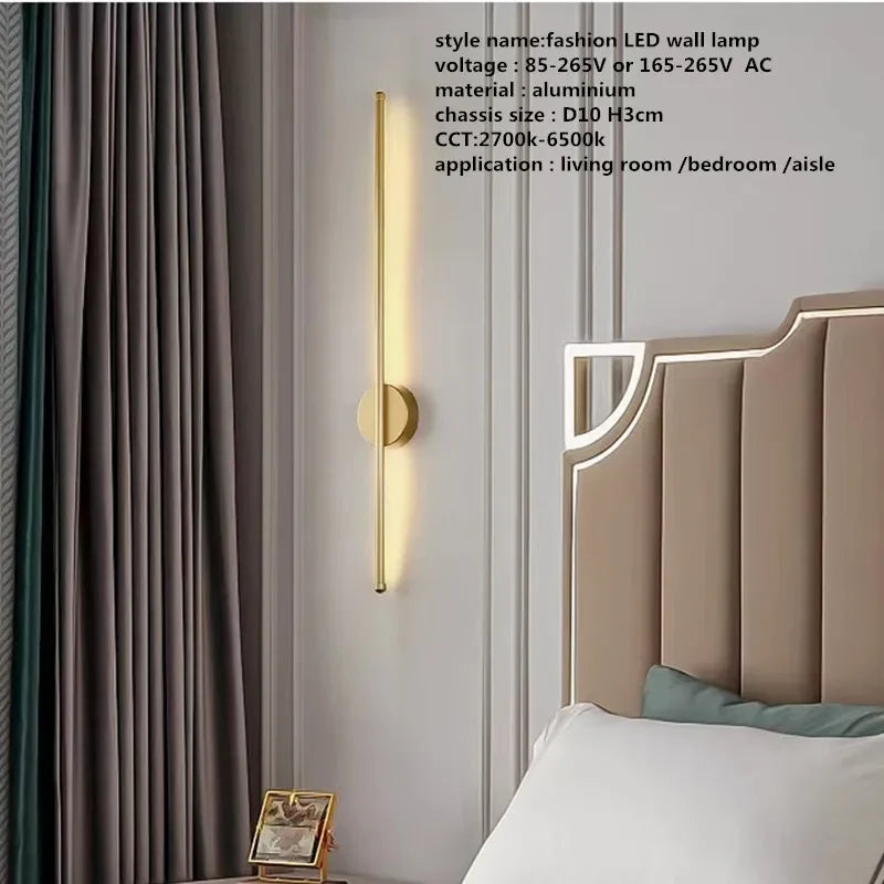 Aluminum LED Wall Sconce 100cm Foyer Design