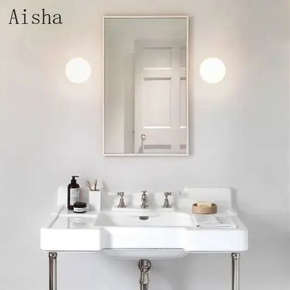 DecorBites™ Golden Glass Ball Wall Lamp Sconces for Modern Home Decoration