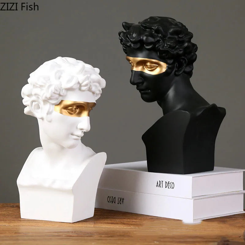 Gold Resin David Sculpture