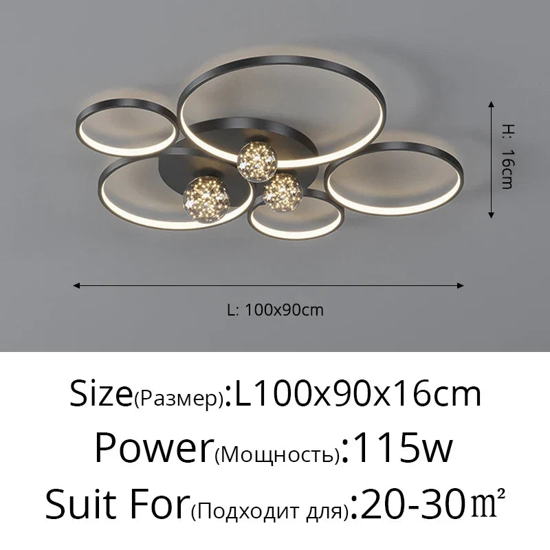 DecorBites™ Gypsophila Chandelier: Modern Ceiling Mounted Light for Home, Living Room, Bedroom