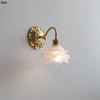 DecorBites™ Frosted Glass LED Wall Light Switch Socket Copper Lampara Pared