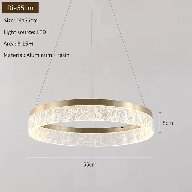 Gold LED Hotel Chandelier