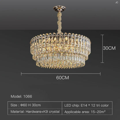 DecorBites™ Crystal Chandelier: Postmodern High-End Light Luxury for Living & Dining Rooms