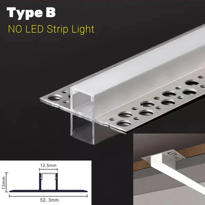 DecorBites™ LED Aluminum Profile Recessed Waist Line Channel for Backlighting Corners