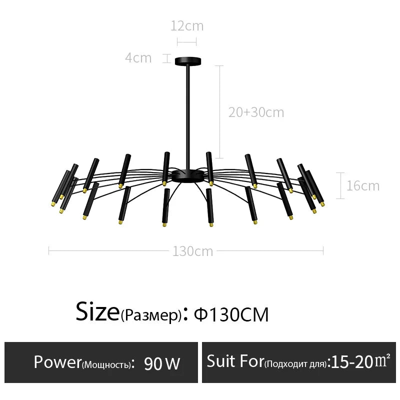 DecorBites™ LED Ceiling Chandelier: Minimalist Nordic Home Lighting for Living Room, Bedroom, Dining Area