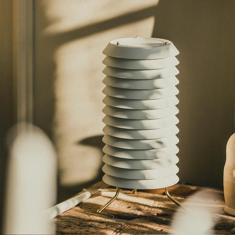 DecorBites™ Geometric Iron Table Lamp - Retro White Floor Lamp for Designer Living Room
