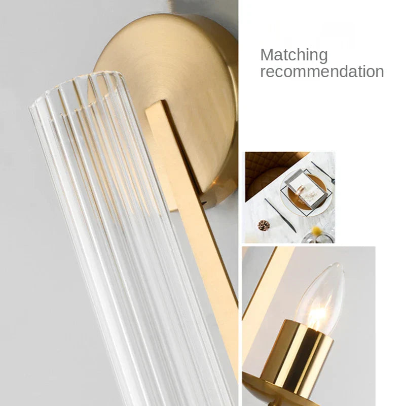 Gold Vintage Wall Sconce Retro Modern Style