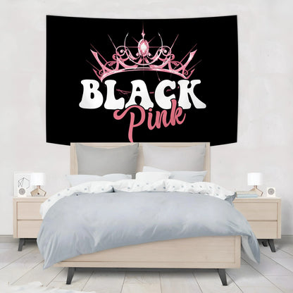 DecorBites™ Kpop Black Pink Girl Group Tapestry Banner Concert Decorative Painting