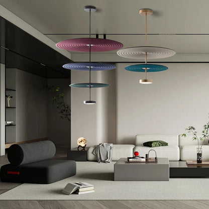 DecorBites™ Cotton Round LED Pendant Lights Green Red Art Decoration Offices Bedrooms